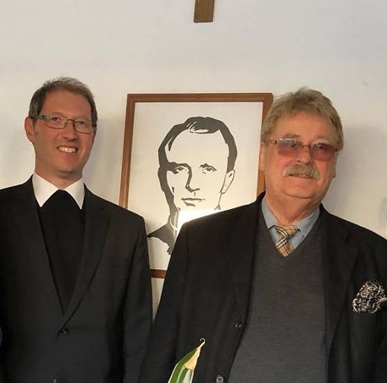 Pfarrer Stephan Jung und Elmar Brok
