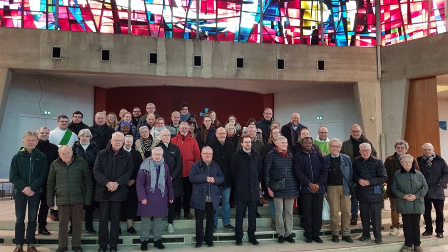 2023 02 06 messe à Rechèvres groupe de Paderborn 30 01 2023