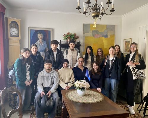 SchülerInnen des Franz-Stock-Gymnasiums Arnsberg zu Gast im Elternhaus Stock