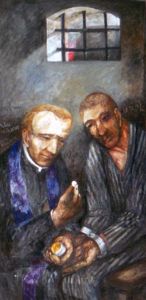 Sieger Köderin maalaus. Se on osa siipialttaria saksankielisen katolisen seurakunnan kirkossa Pariisissa.