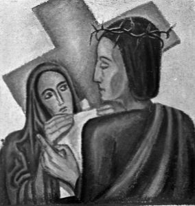6e Station: Véronique essuie le visage de Jésus